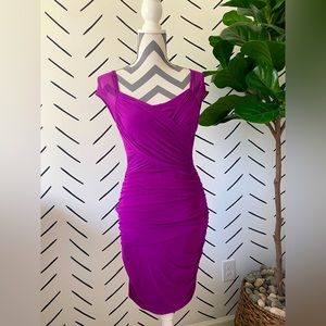 Purple mini bra top dress